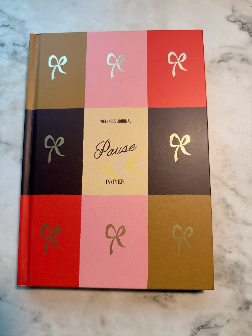 Anthropologie Papier Pause Wellness Journal - Hardcover Bows